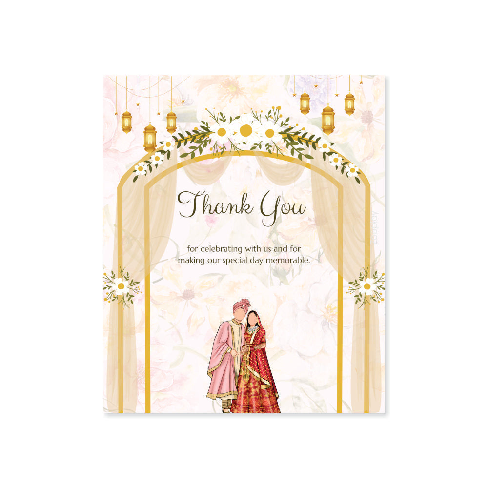 Wedding Thank You Tag - Rose Gold Romance
