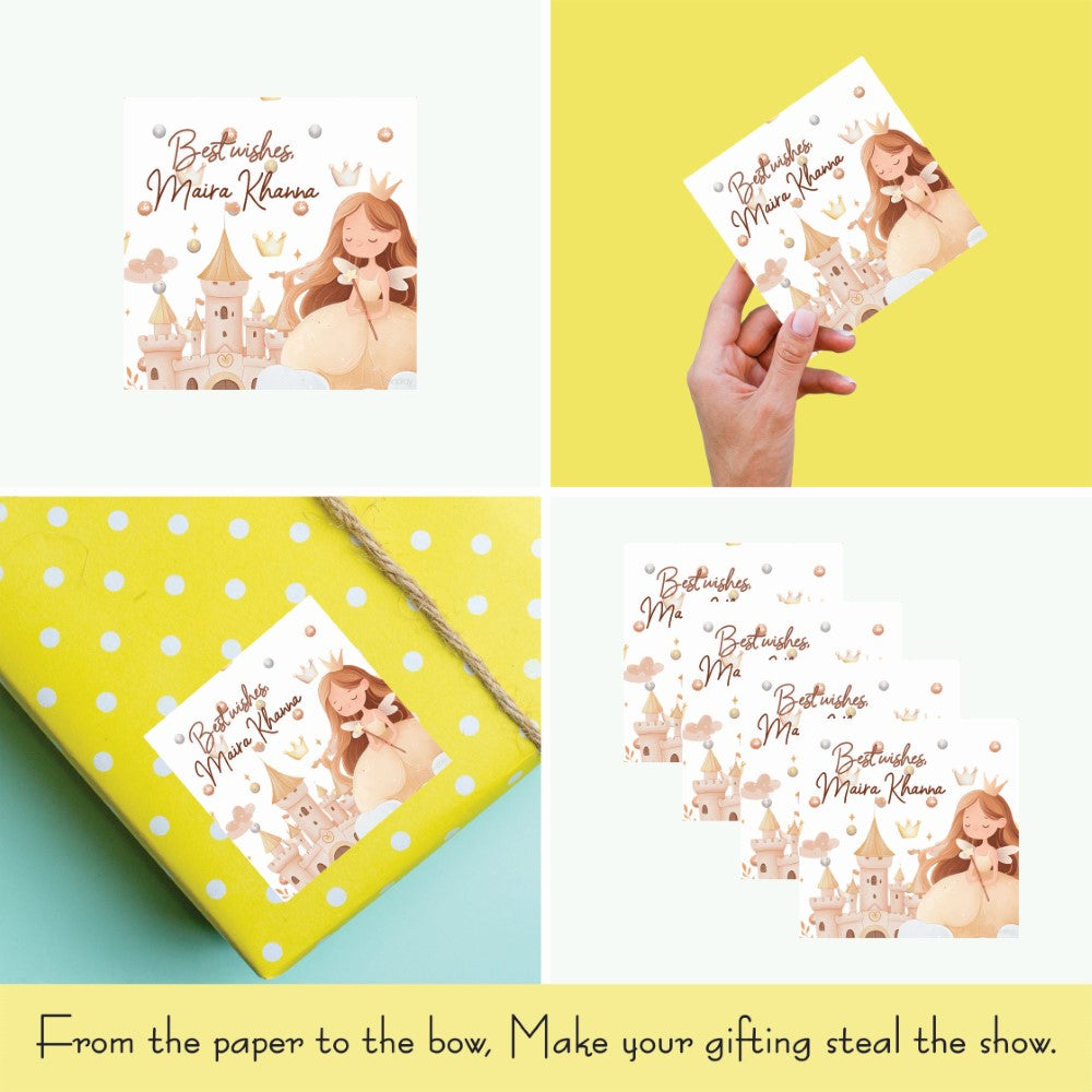 Gift tags Square- Royal Wishes