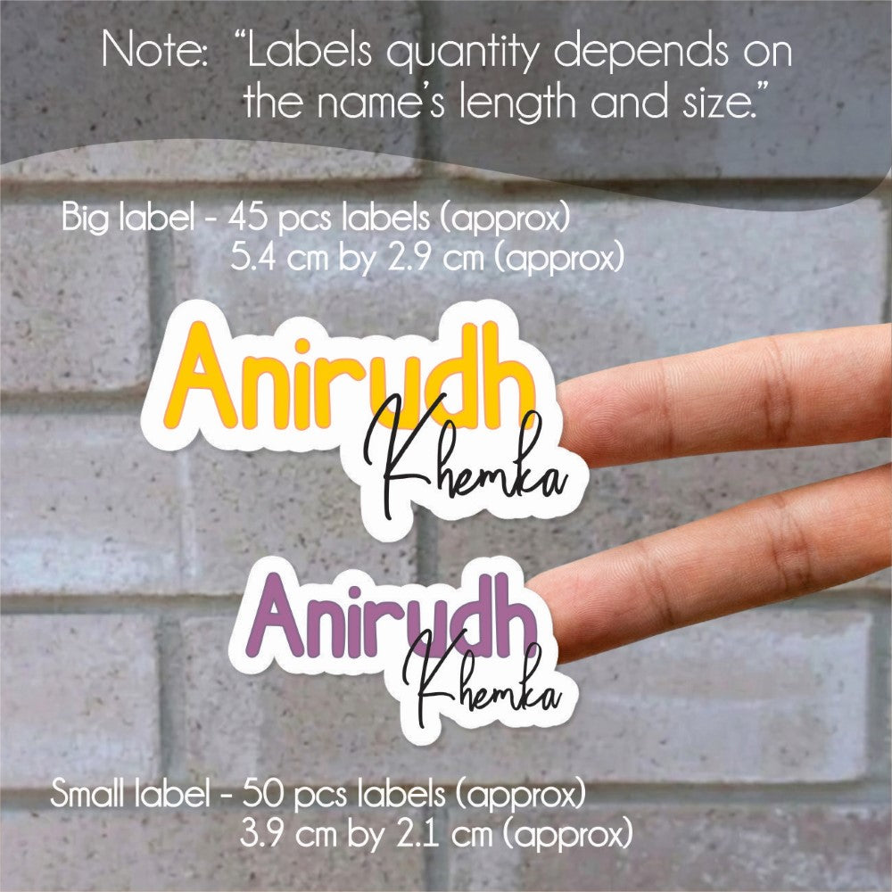 Signature Name Labels - Scribble Pop