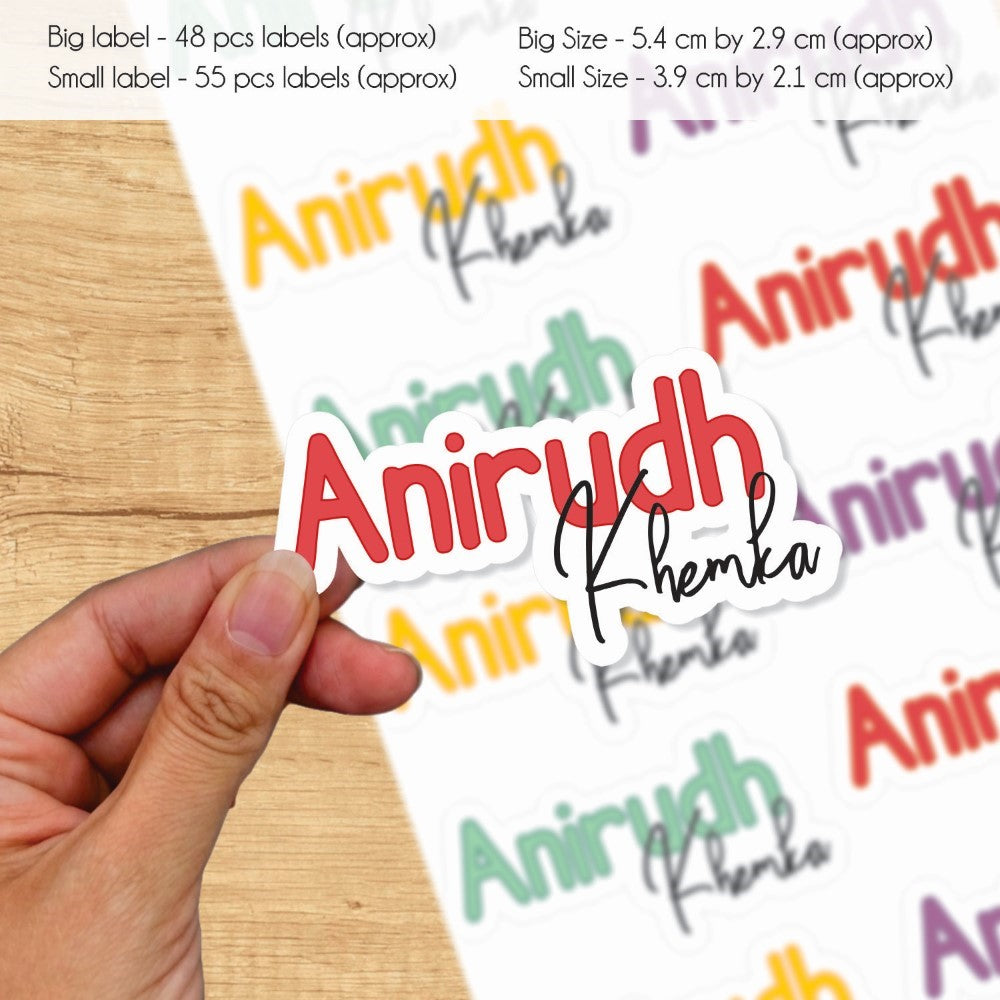 Signature Name Labels - Scribble Pop