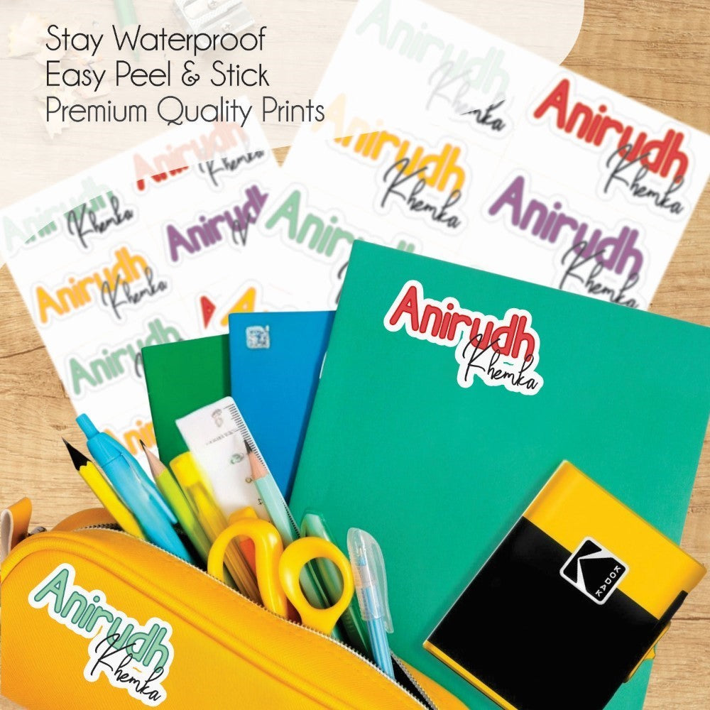 Signature Name Labels - Scribble Pop