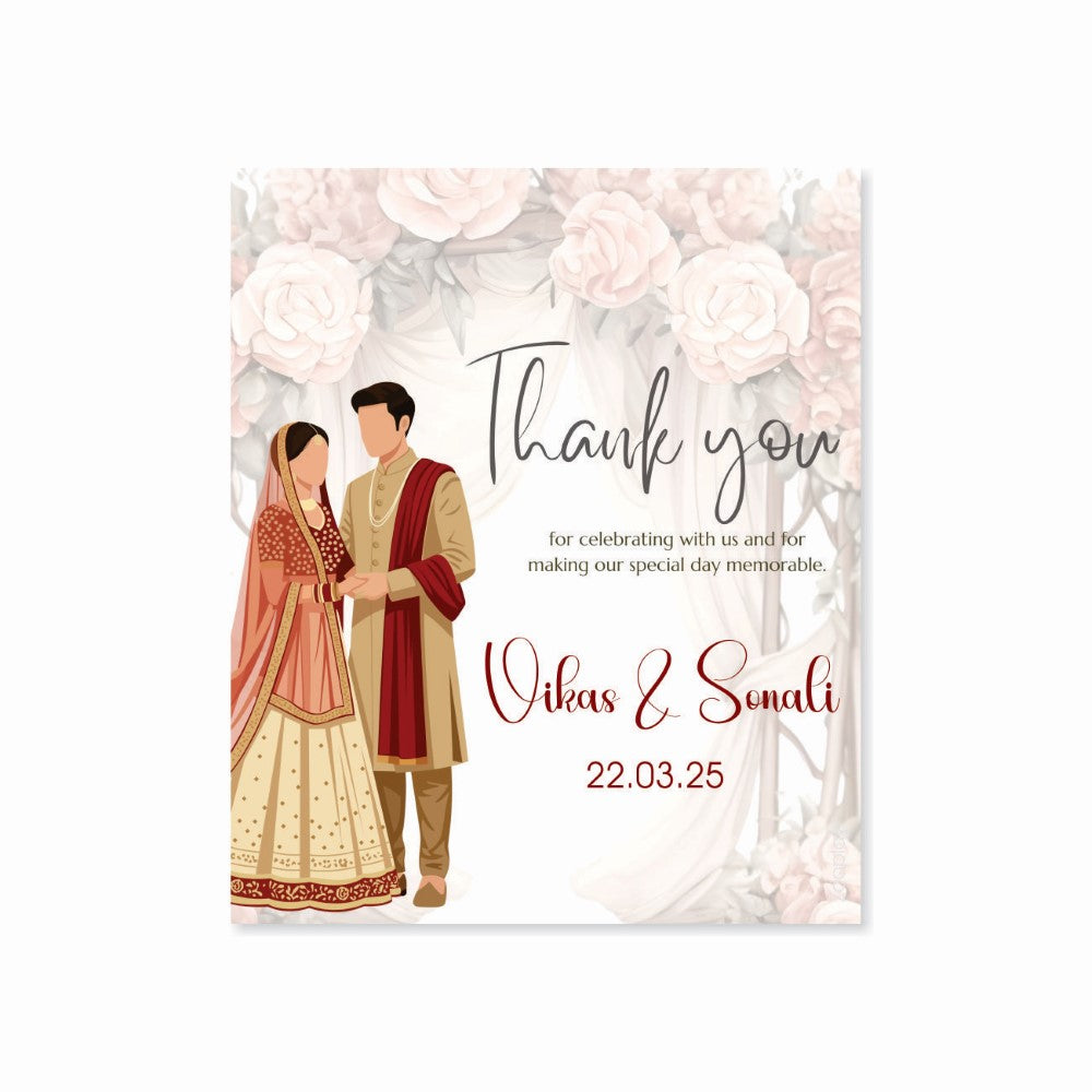 Wedding Thank You Tag - Shubh Vivah