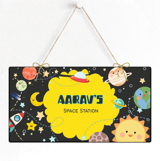 Personalised Door Sign - Space Station