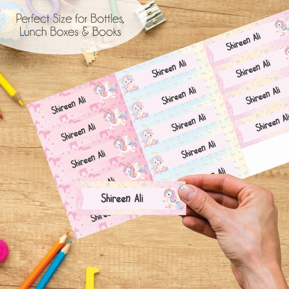 Waterproof Name Labels - Sparkle Unicorn