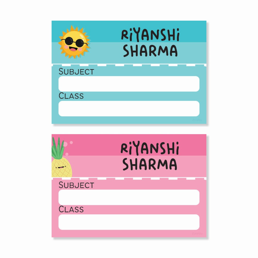 Personalised Book Labels - Sunny Days