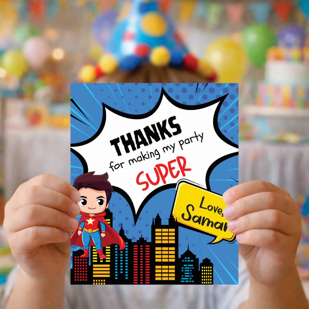 Thank You Tag - Superhero Sqaud