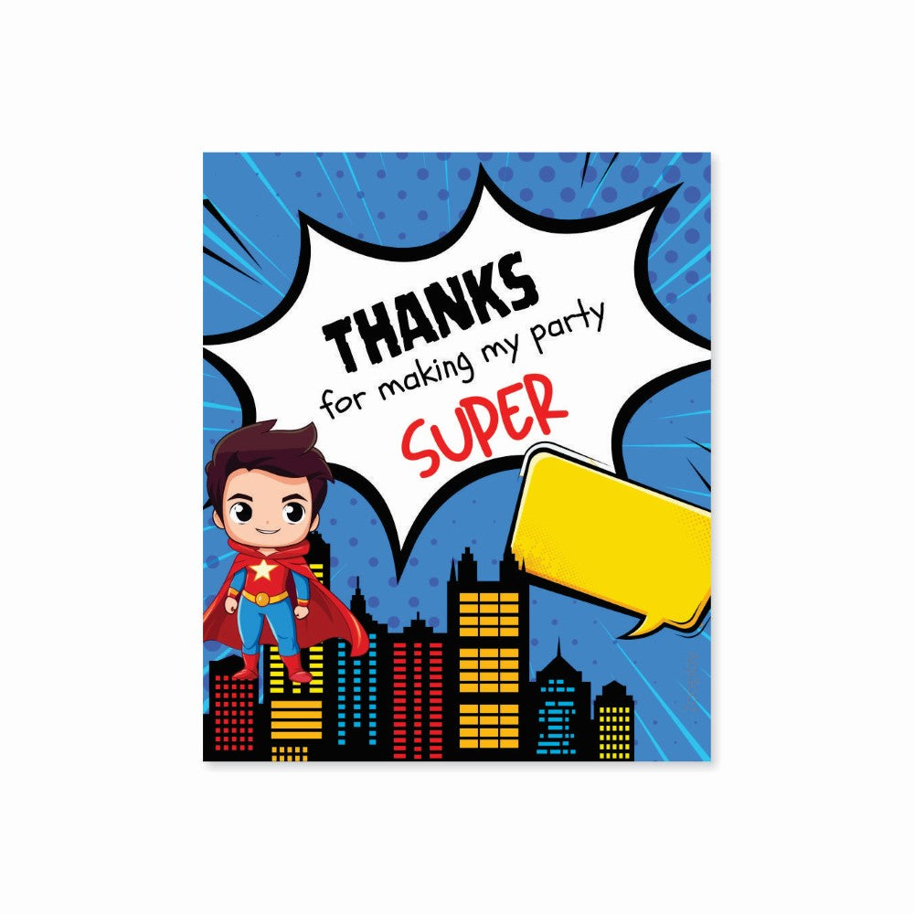 Thank You Tag - Superhero Sqaud