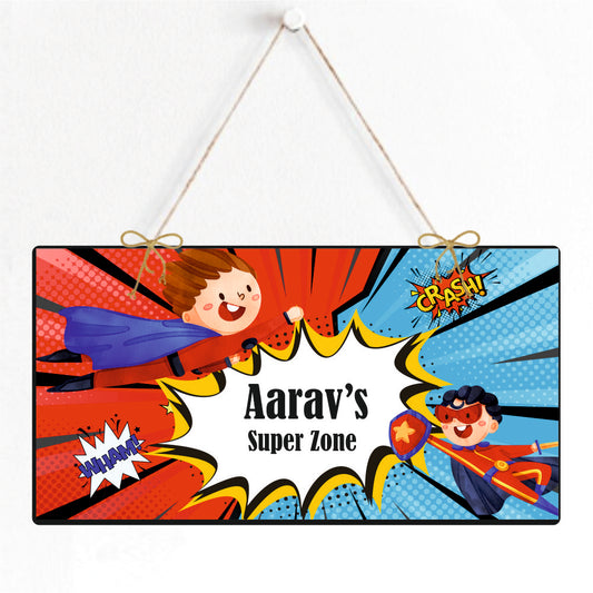 Personalised Door Sign - Superhero Zone