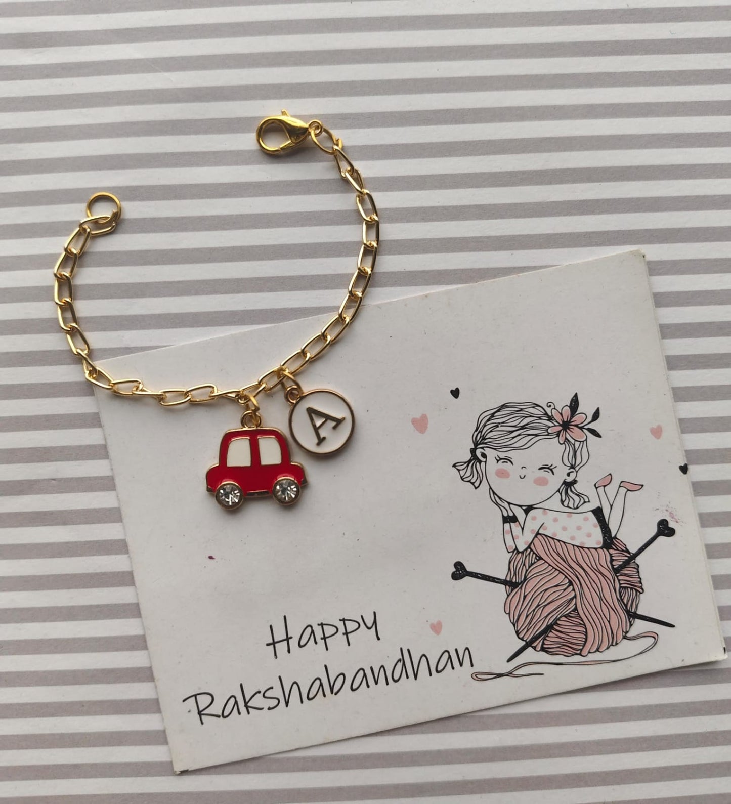 Chain Bracelet Rakhi - Car (Personalised)