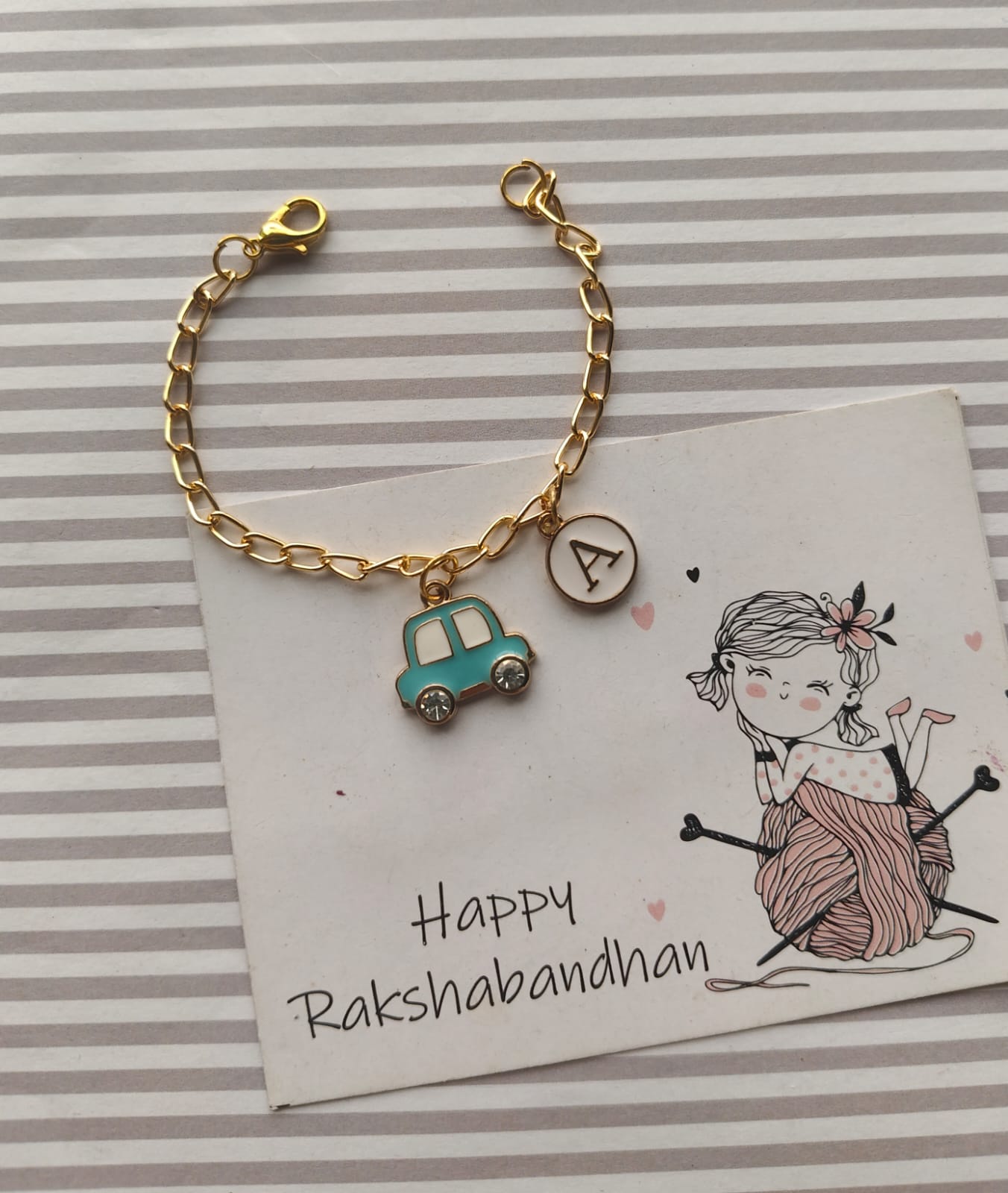 Chain Bracelet Rakhi - Car (Personalised)