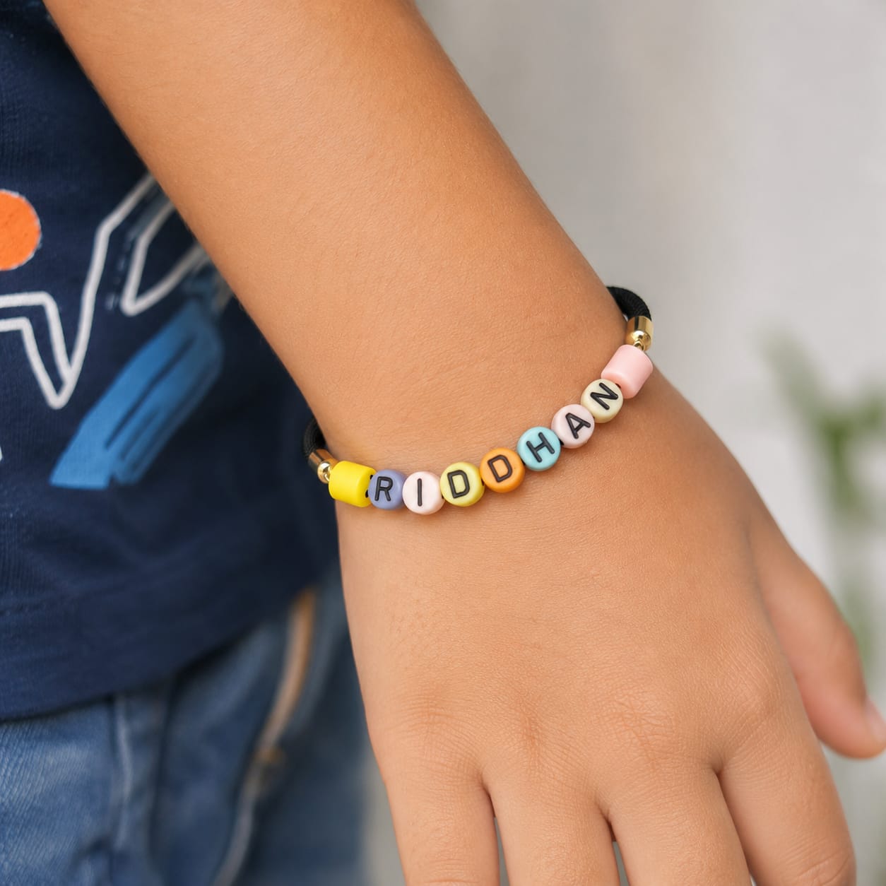 Bracelet Rakhi - Pastel name
