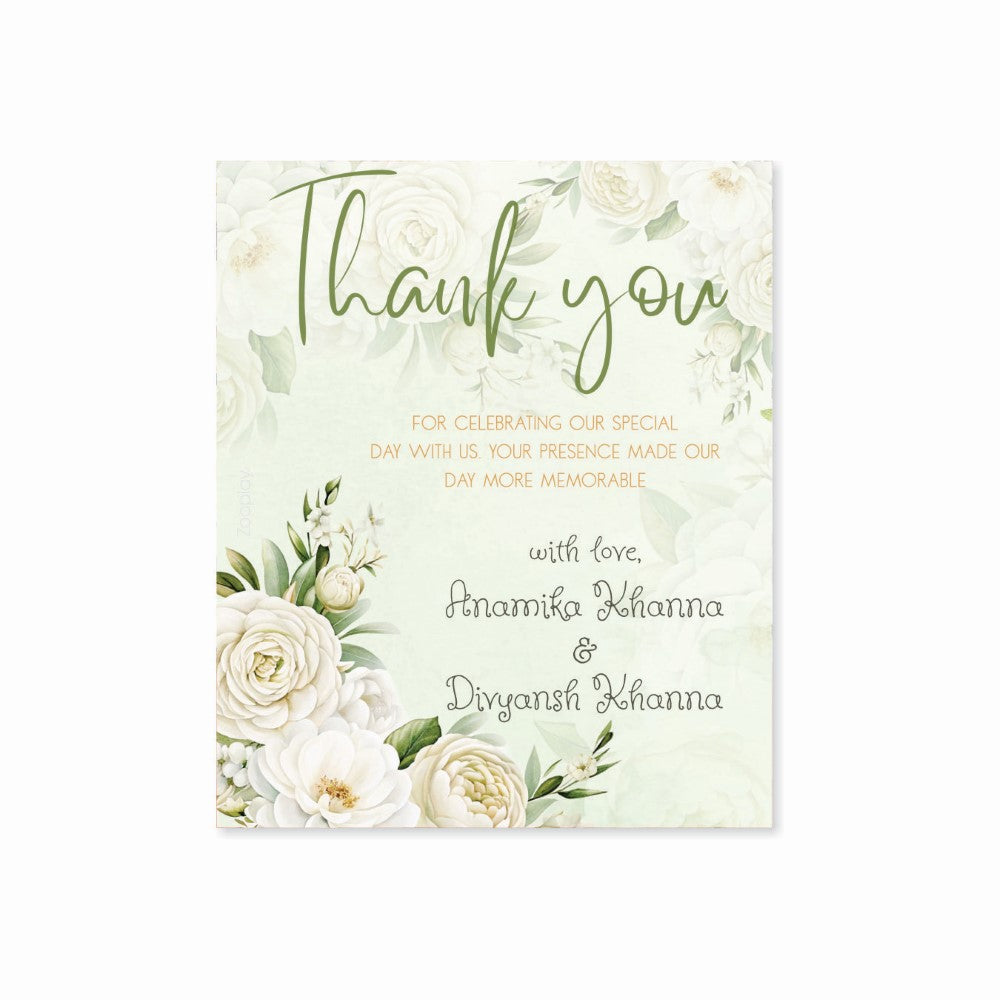 Thank You Tag - Whispering Florals