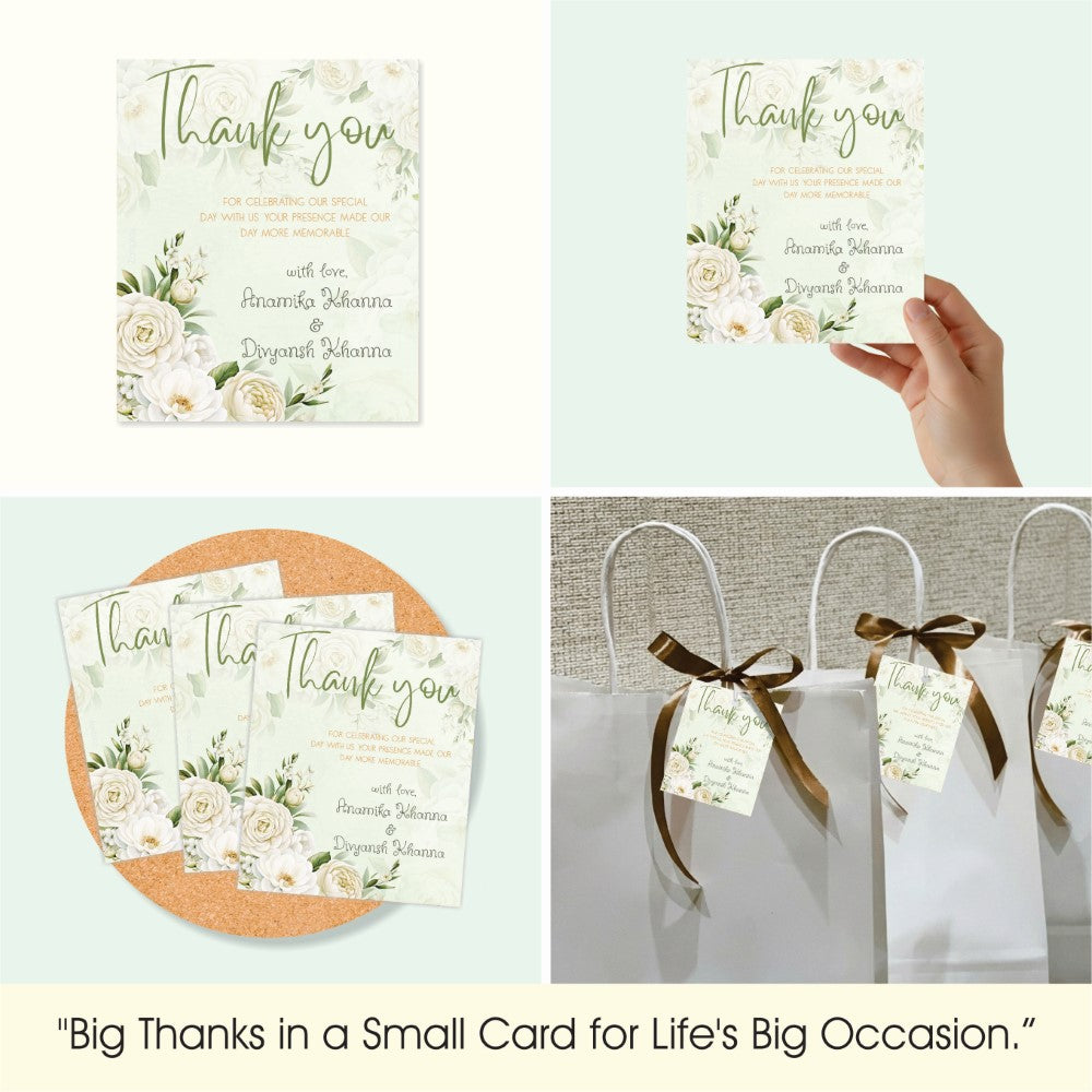 Thank You Tag - Whispering Florals