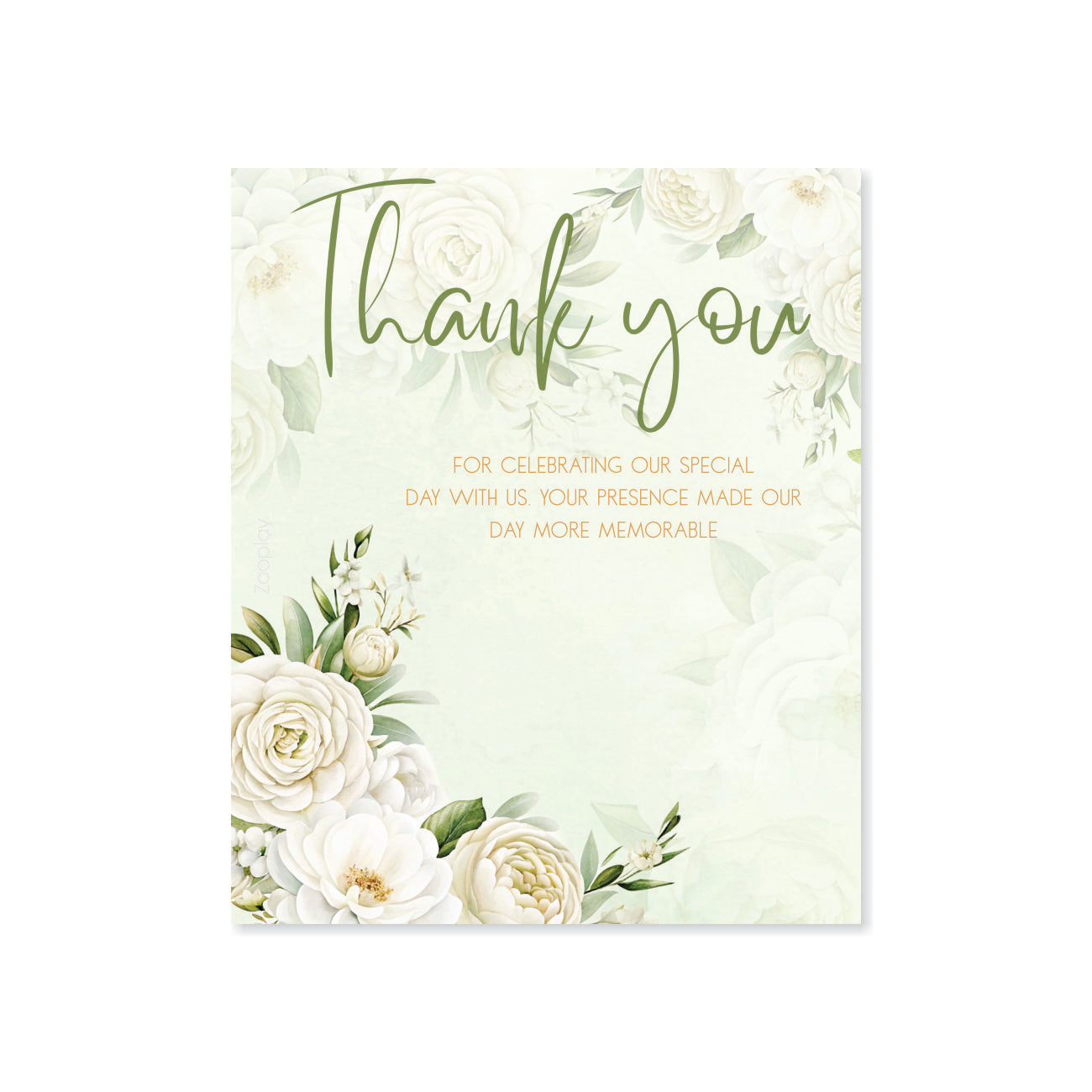 Thank You Tag - Whispering Florals