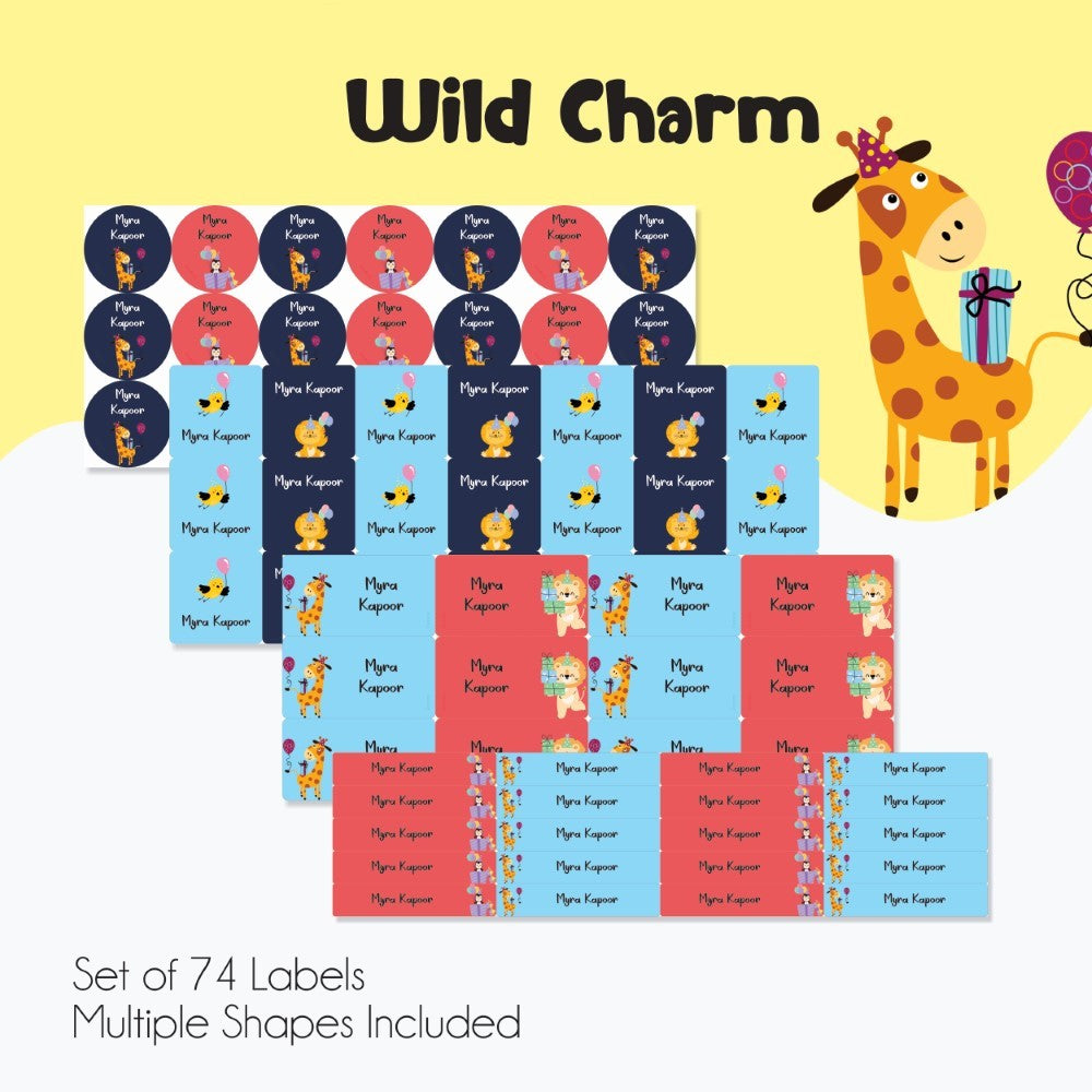 Mixed Waterproof Labels for Kids - Wild Charm