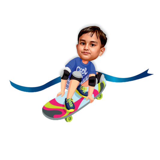 Caricature Rakhi - SkateBoard